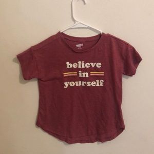 Maroon kids t-shirt